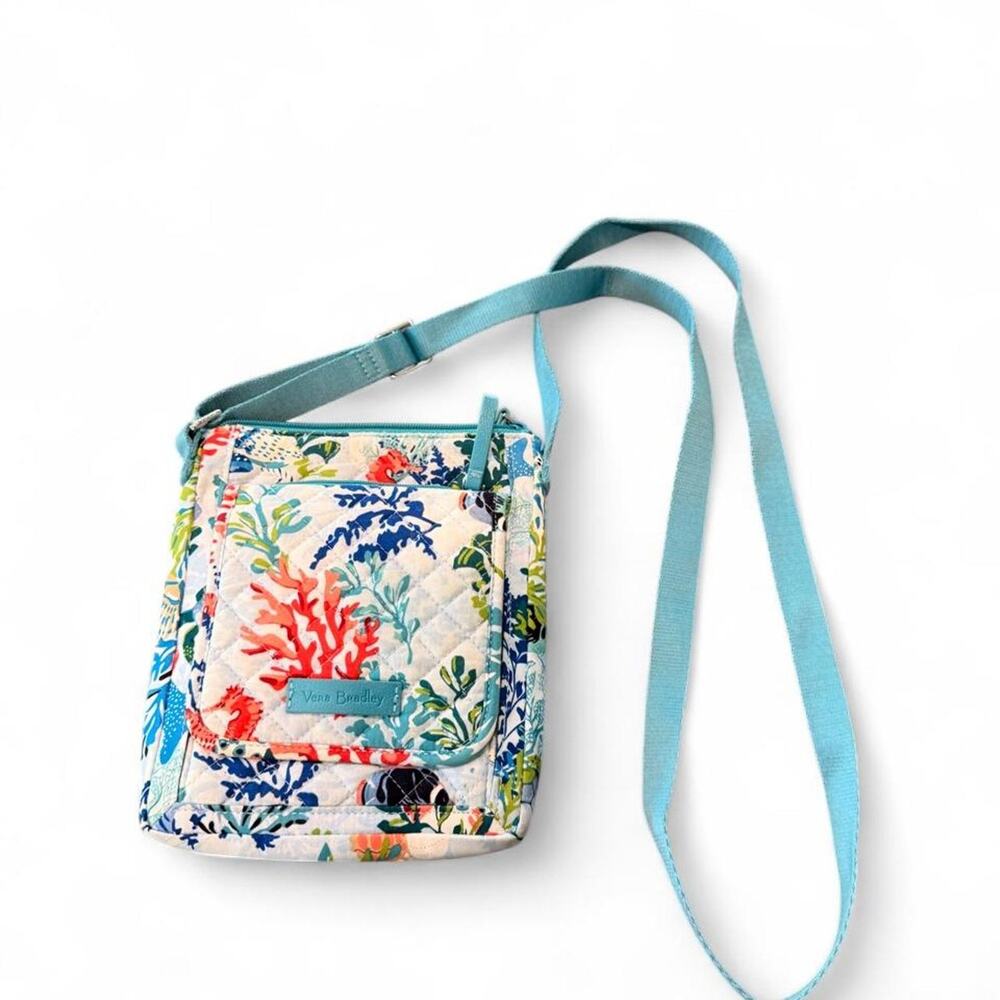 Vera Bradley "Shore Thing" Quilted RFID Mini Hipster Crossbody Bag